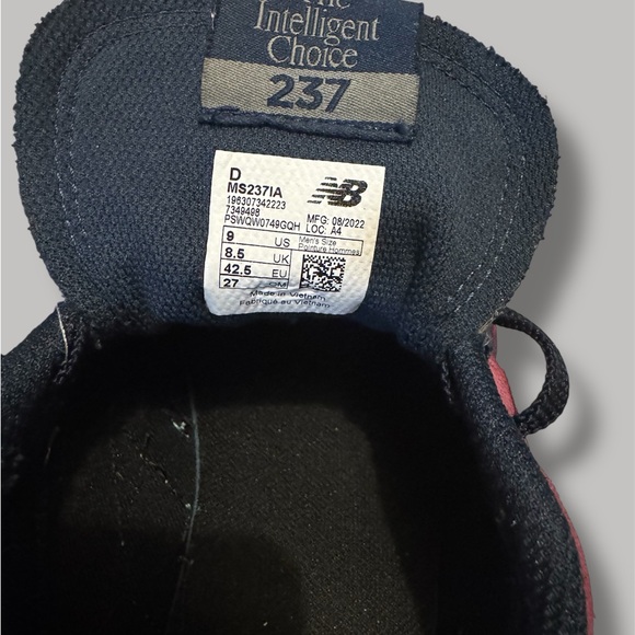 New Balance 237 Raisin Jade Size 9 No Box - Picture 5 of 8